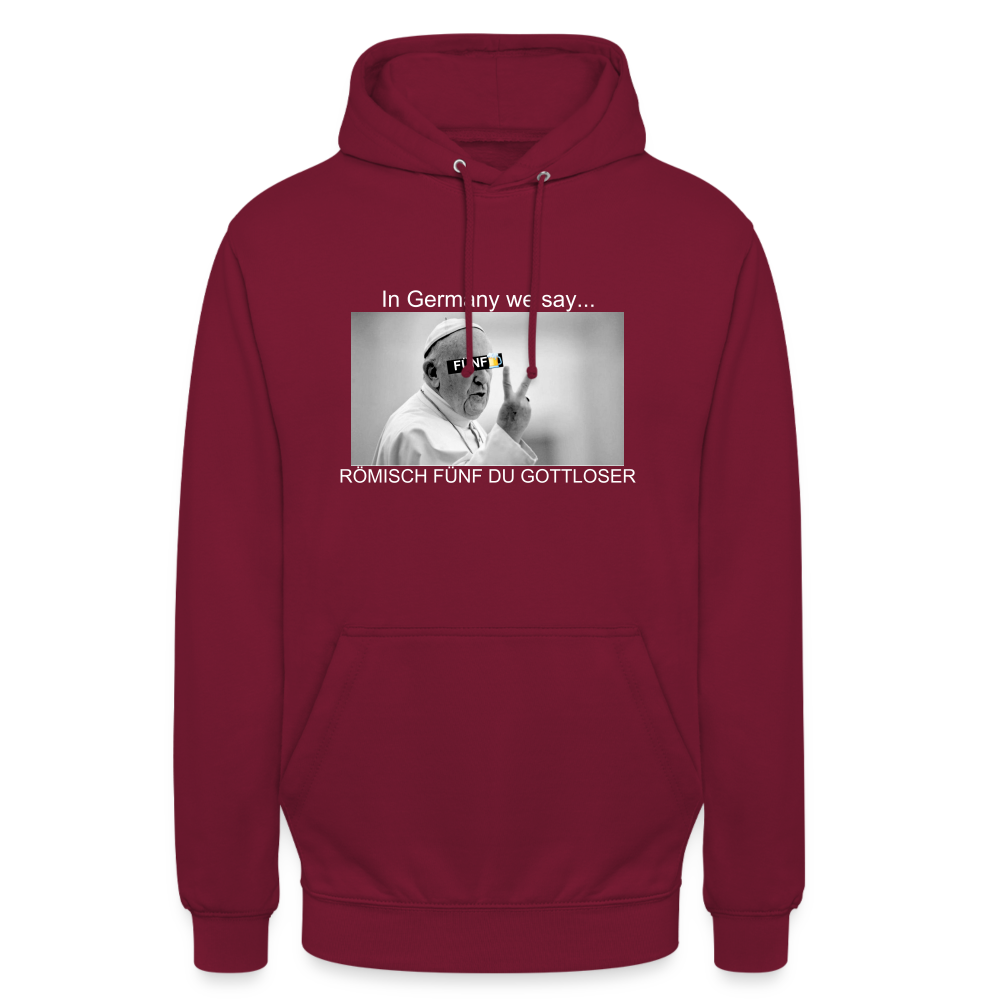 RÖMISCH FUNF - Unisex Hoodie - Bordeaux