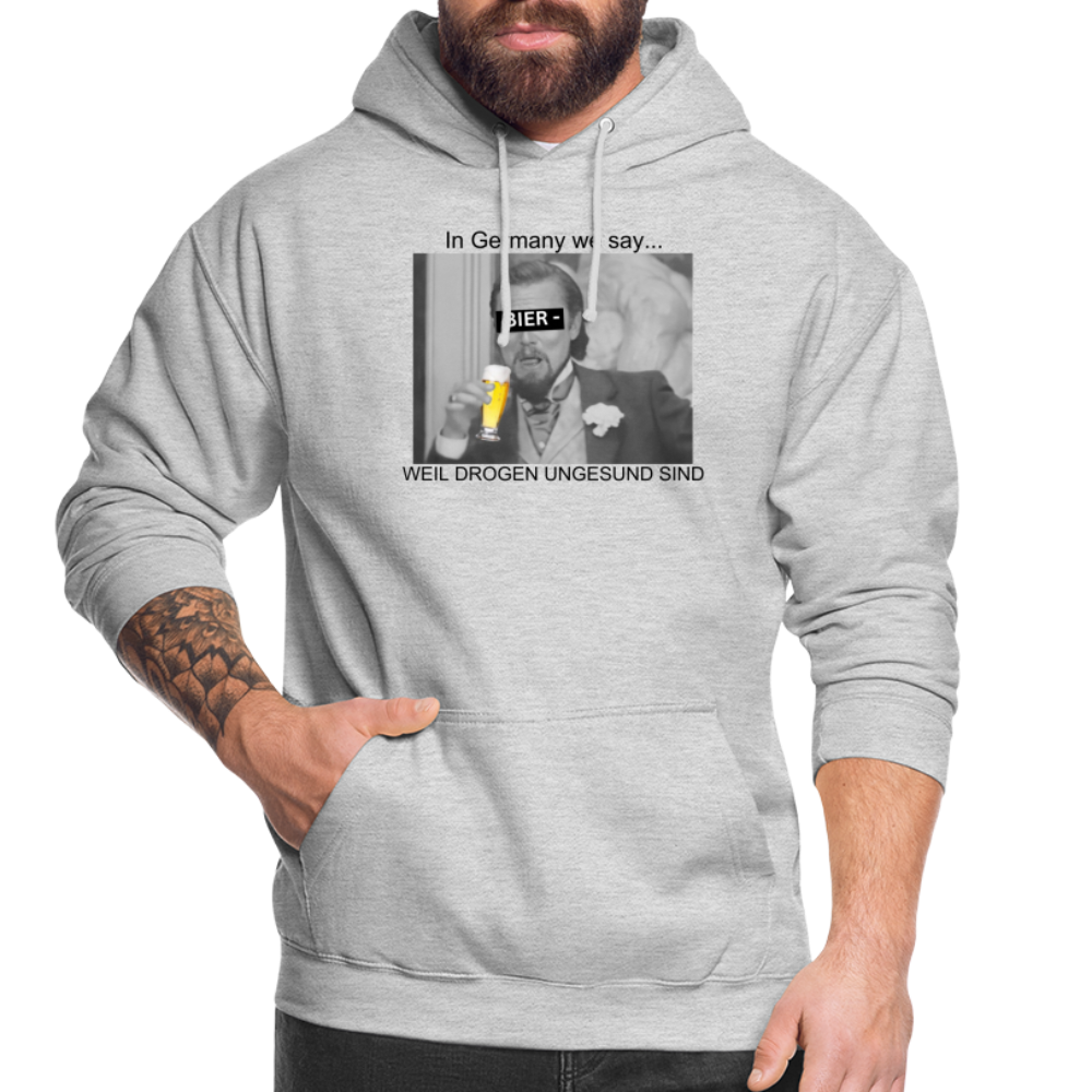 BIER WEIL DORGEN UNGESUND - Unisex Hoodie - Hellgrau meliert