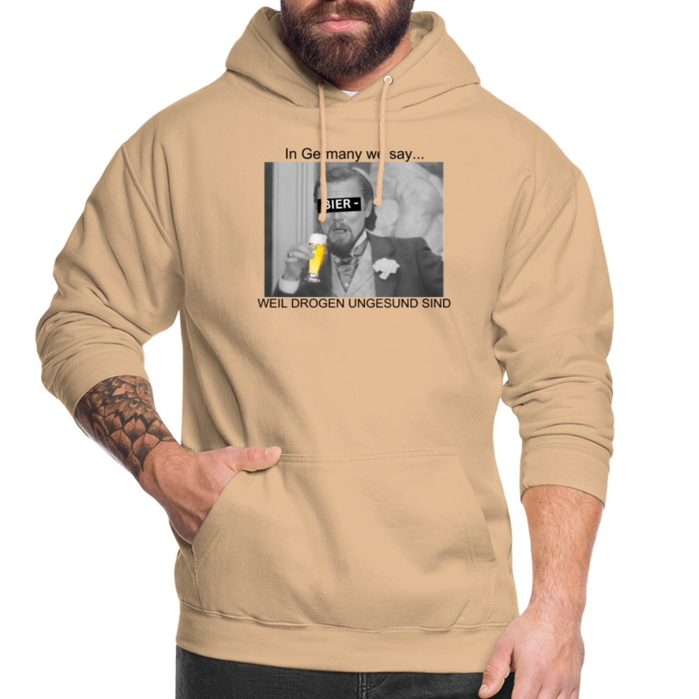 BIER WEIL DORGEN UNGESUND - Unisex Hoodie - Beige