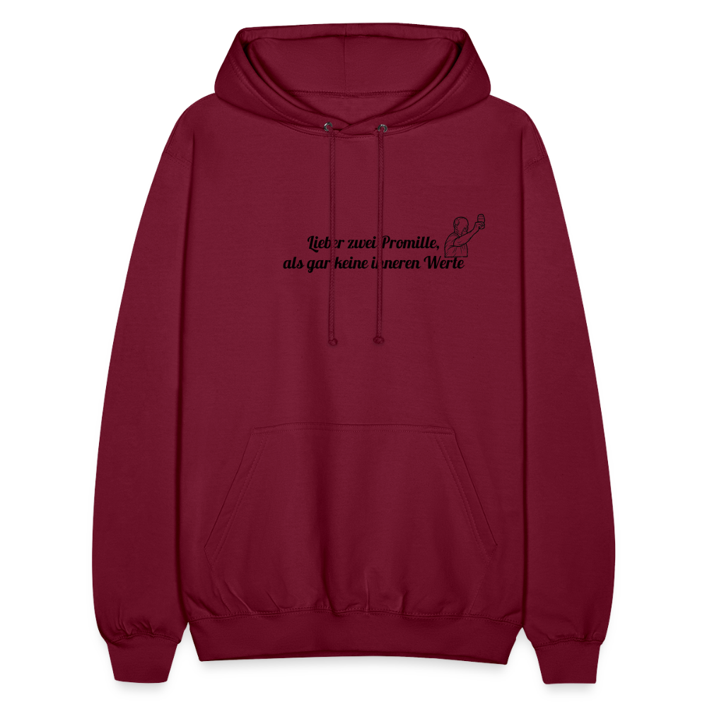 LIEBER ZWEI PROMILLE - Unisex Hoodie - Bordeaux