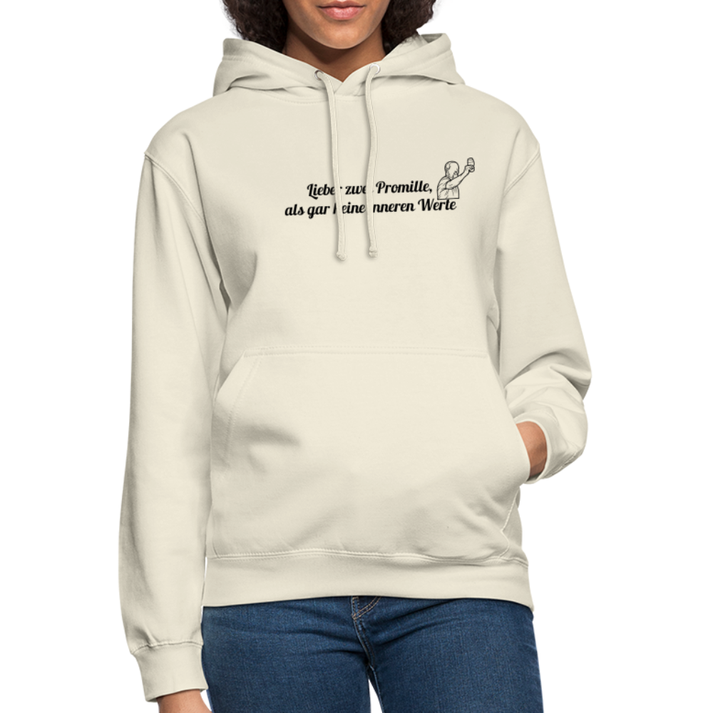 LIEBER ZWEI PROMILLE - Unisex Hoodie - Vanille-Milchshake