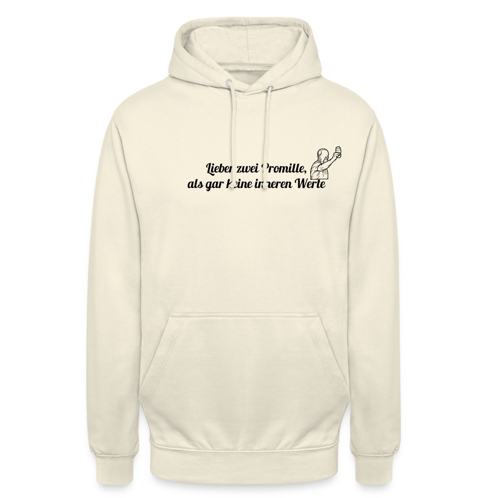 LIEBER ZWEI PROMILLE - Unisex Hoodie - Vanille-Milchshake