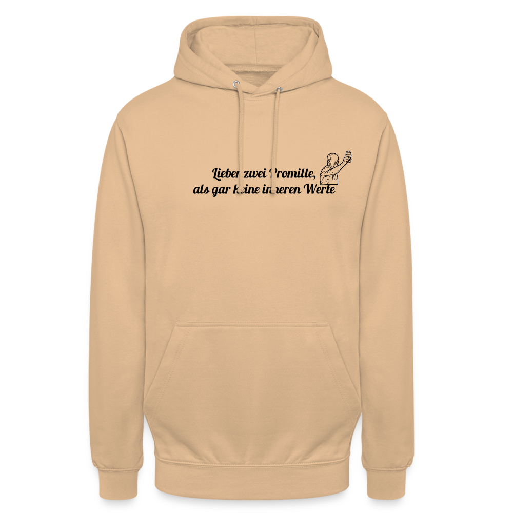 LIEBER ZWEI PROMILLE - Unisex Hoodie - Beige