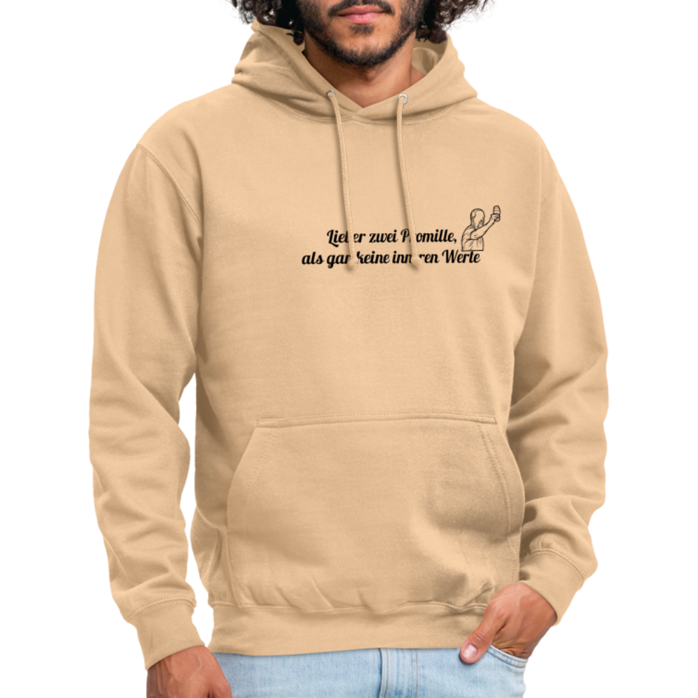 LIEBER ZWEI PROMILLE - Unisex Hoodie - Beige