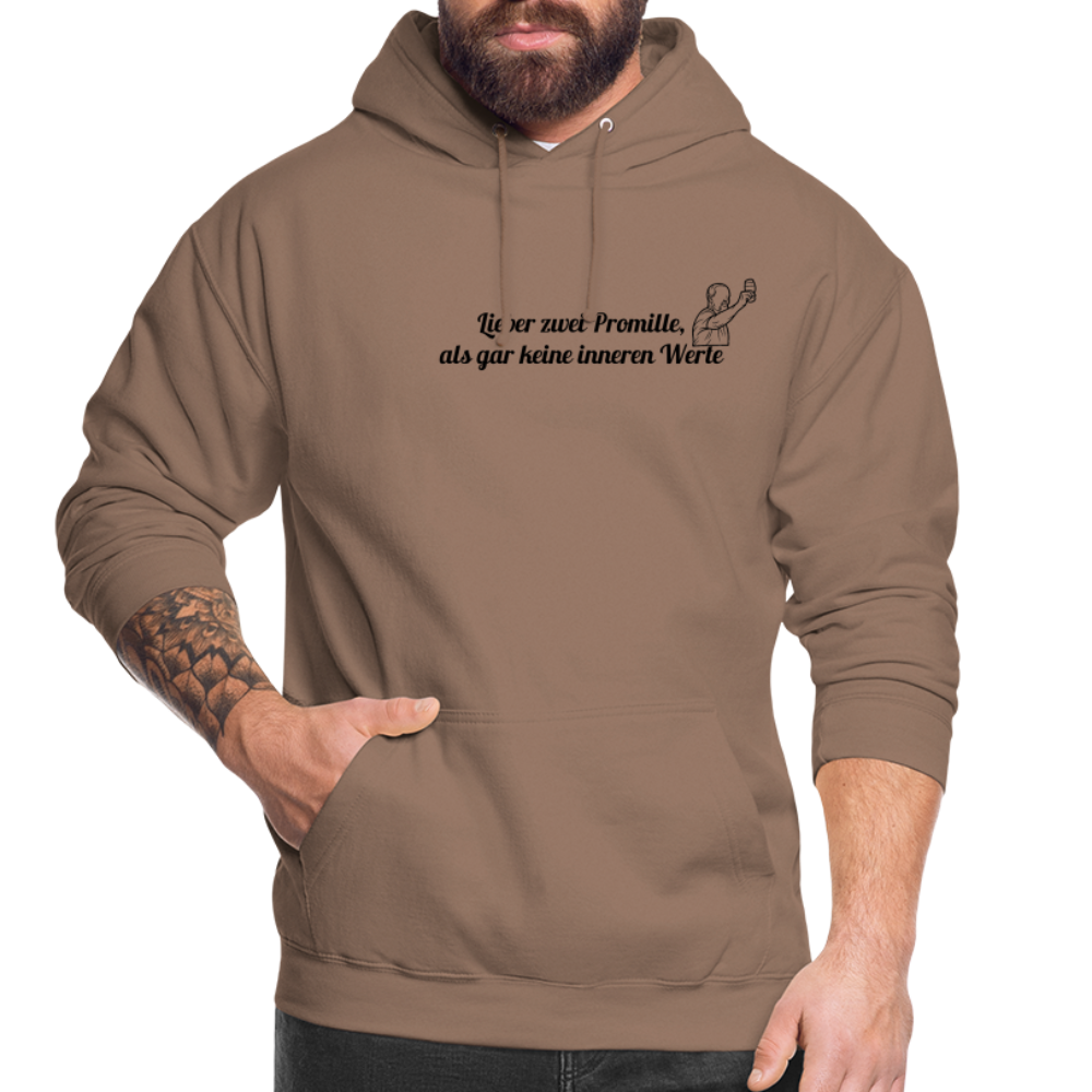 LIEBER ZWEI PROMILLE - Unisex Hoodie - Mokka