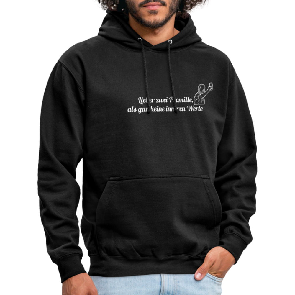 LIEBER ZWEI PROMILLE - Unisex Hoodie - Schwarz