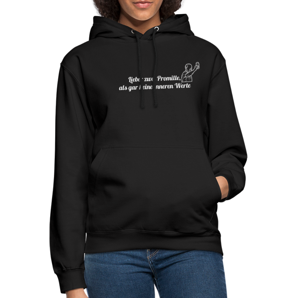 LIEBER ZWEI PROMILLE - Unisex Hoodie - Schwarz