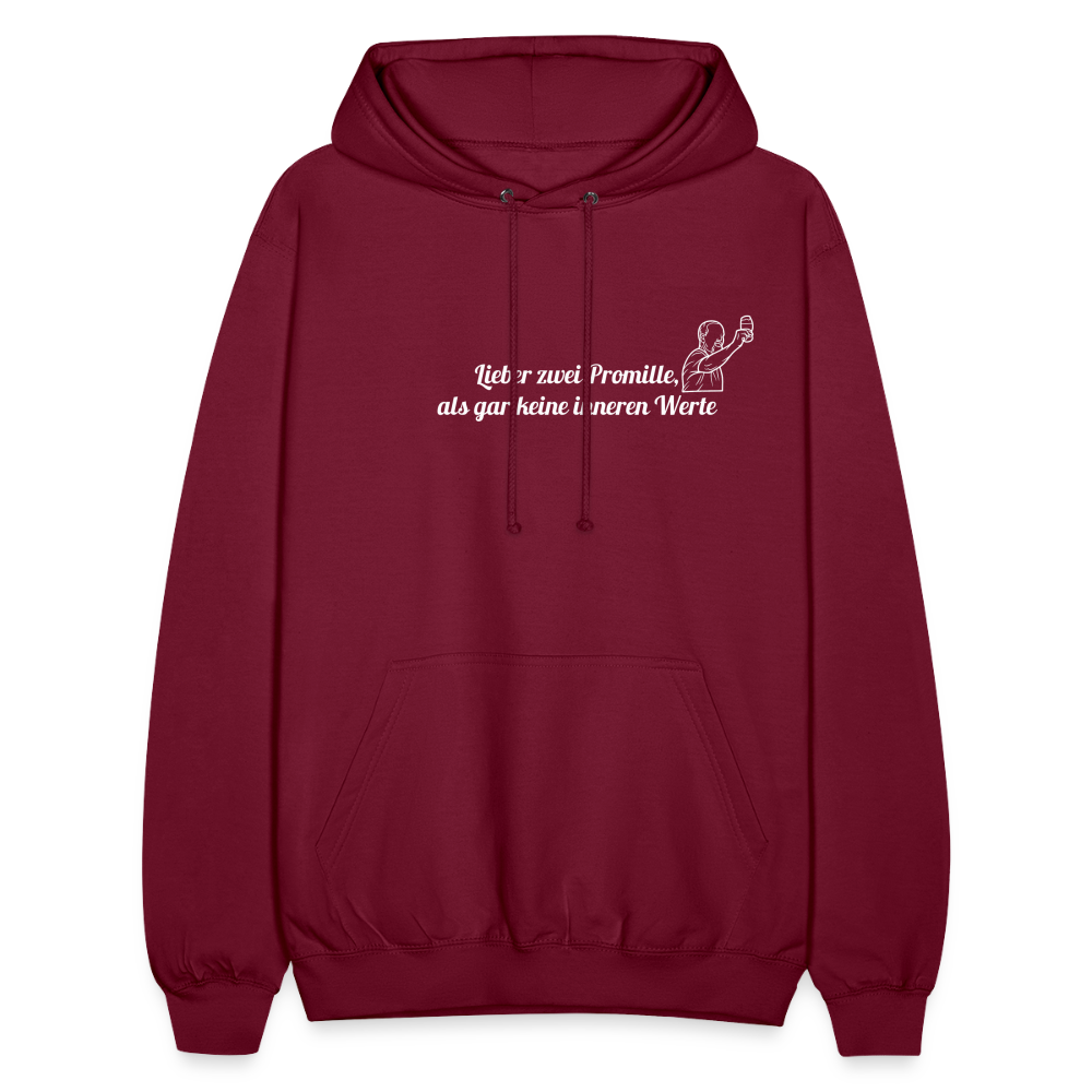 LIEBER ZWEI PROMILLE - Unisex Hoodie - Bordeaux