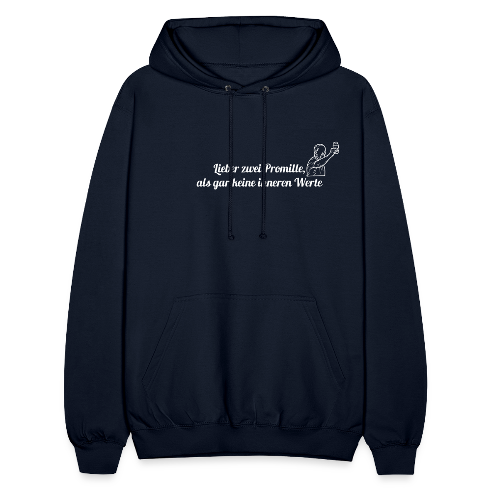 LIEBER ZWEI PROMILLE - Unisex Hoodie - Navy