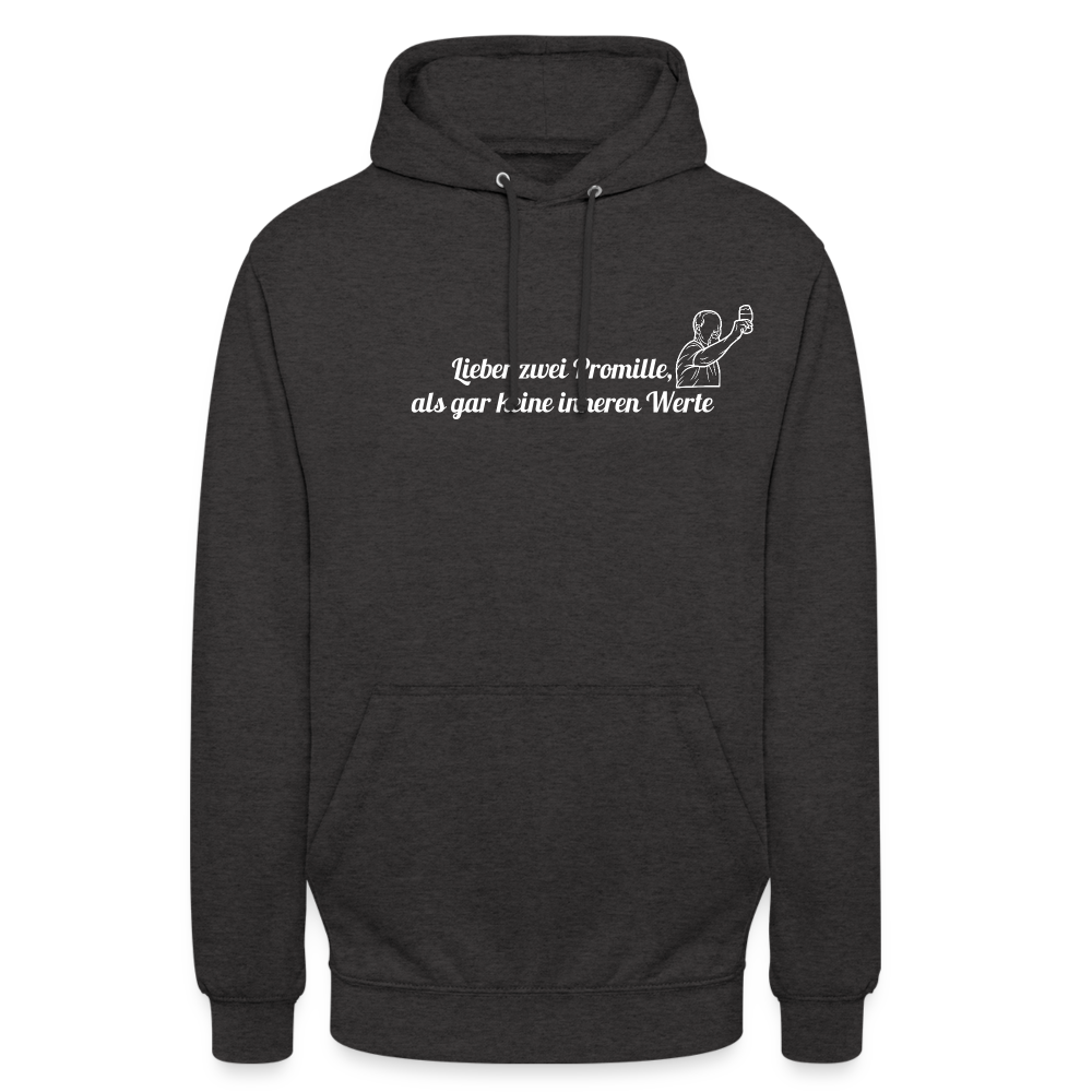 LIEBER ZWEI PROMILLE - Unisex Hoodie - Anthrazit