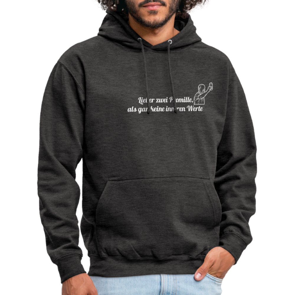 LIEBER ZWEI PROMILLE - Unisex Hoodie - Anthrazit