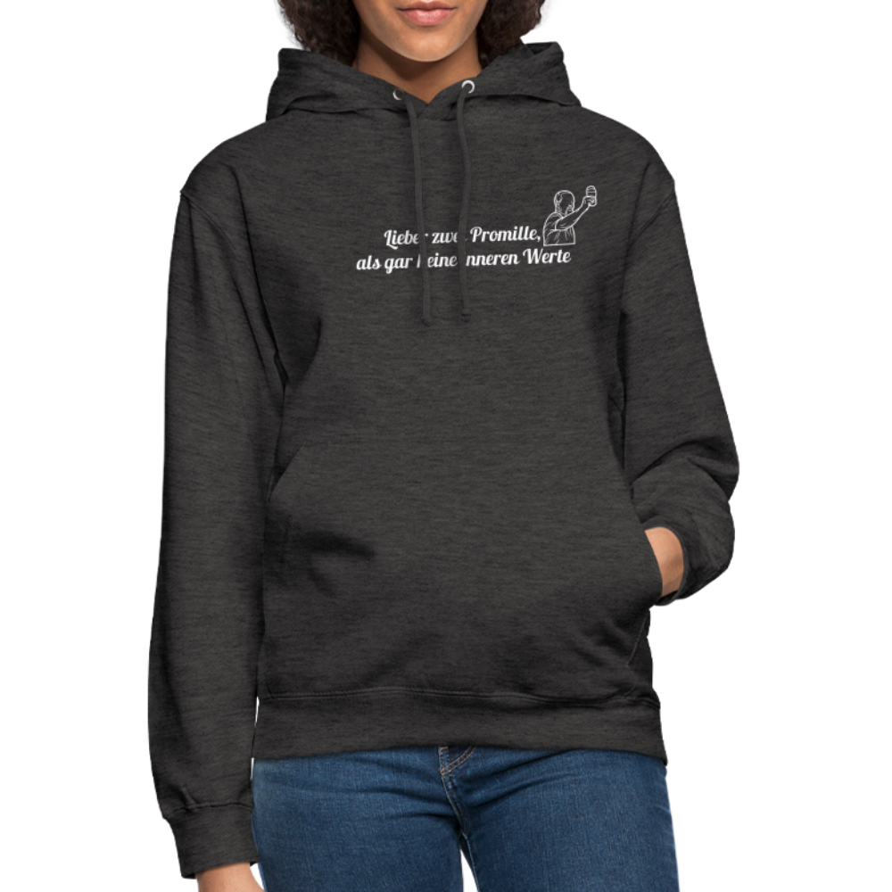 LIEBER ZWEI PROMILLE - Unisex Hoodie - Anthrazit