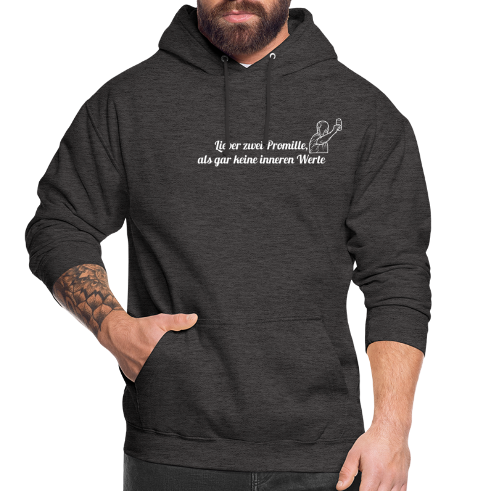 LIEBER ZWEI PROMILLE - Unisex Hoodie - Anthrazit