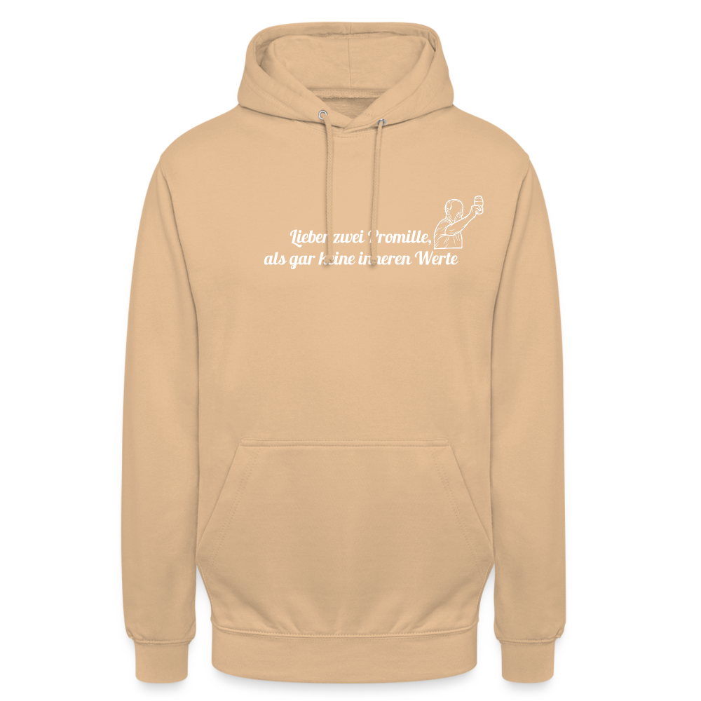 LIEBER ZWEI PROMILLE - Unisex Hoodie - Beige