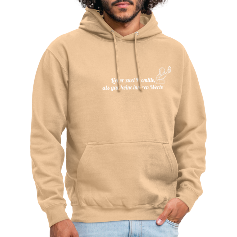 LIEBER ZWEI PROMILLE - Unisex Hoodie - Beige