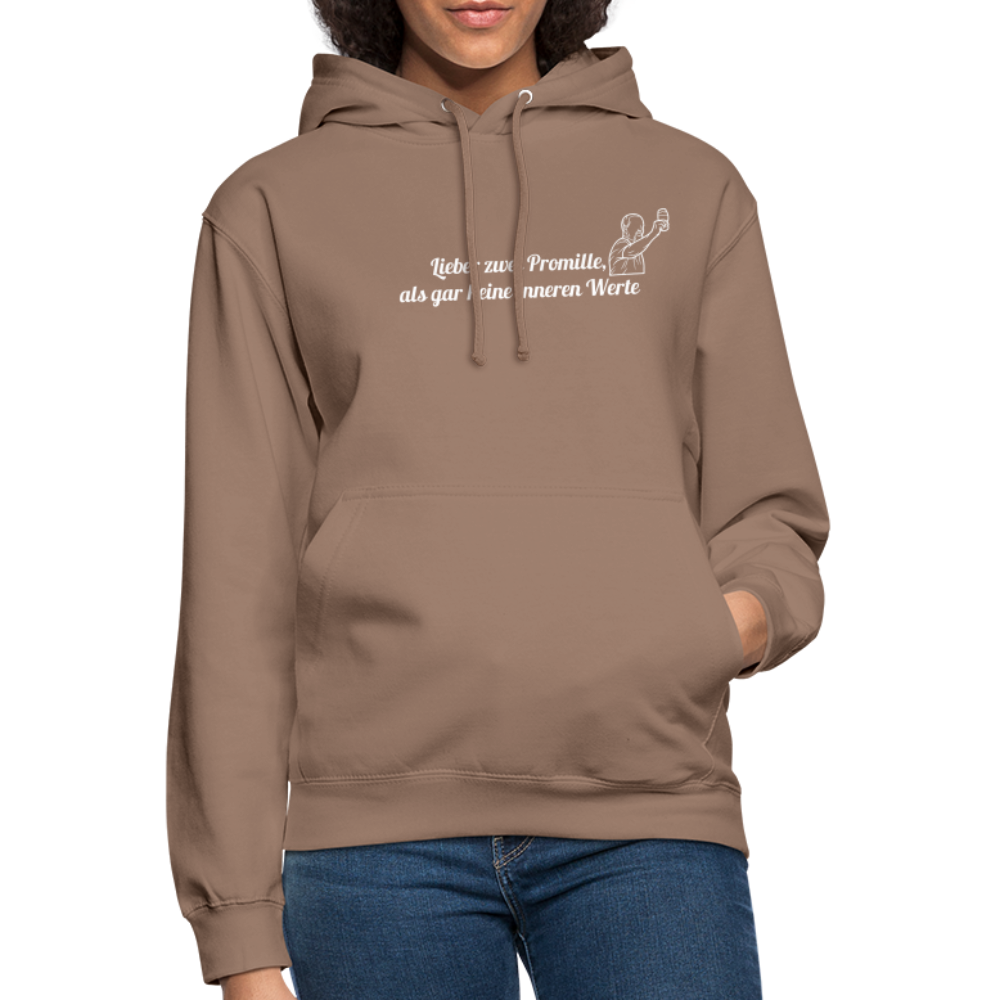 LIEBER ZWEI PROMILLE - Unisex Hoodie - Mokka