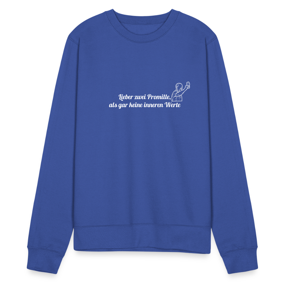 LIEBER ZWEI PROMILLE - Unisex Pullover - Royalblau