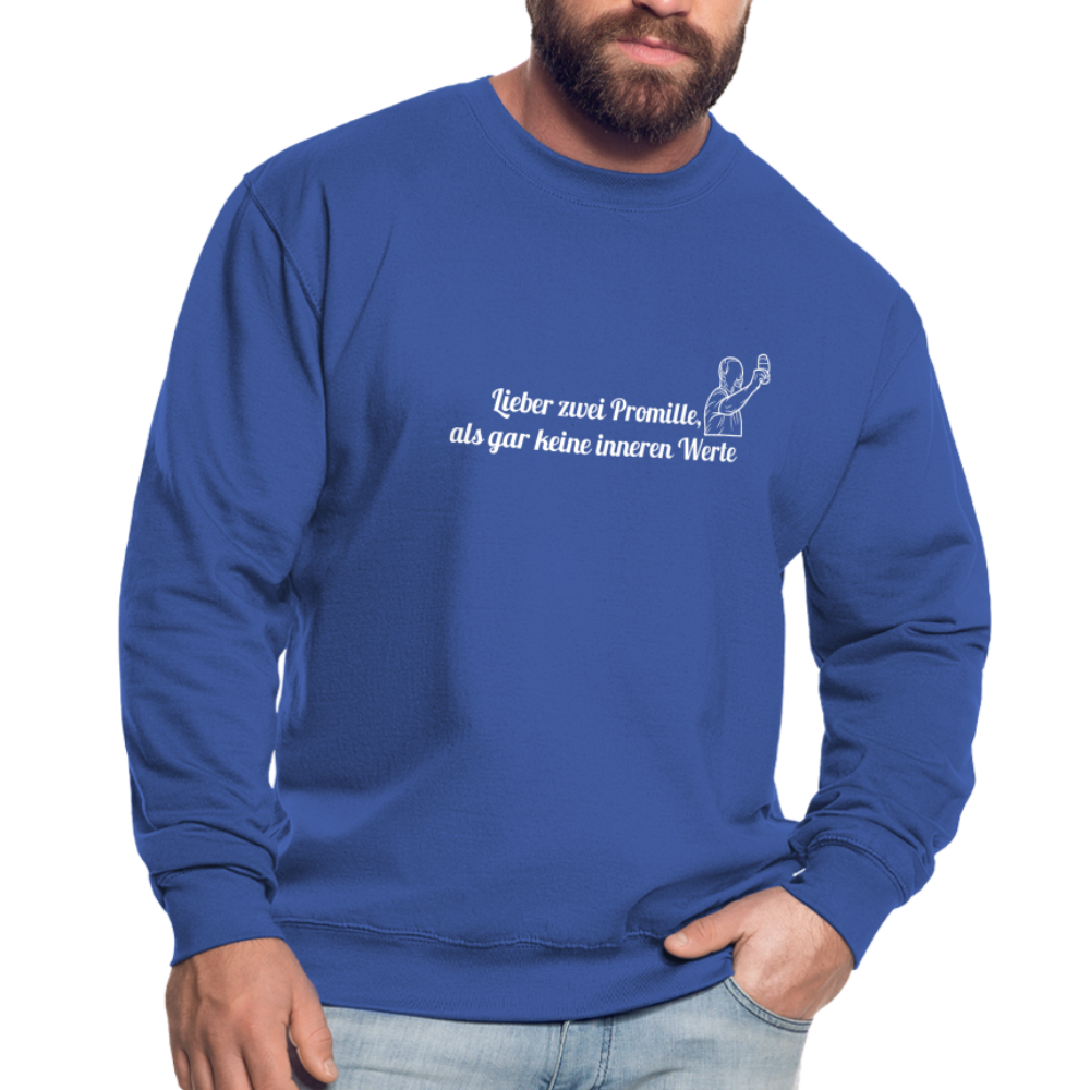 LIEBER ZWEI PROMILLE - Unisex Pullover - Royalblau