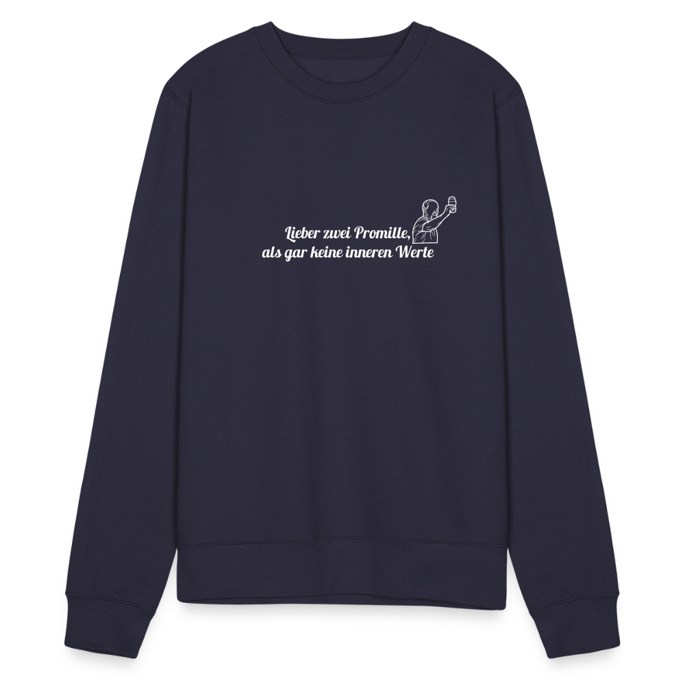 LIEBER ZWEI PROMILLE - Unisex Pullover - Navy