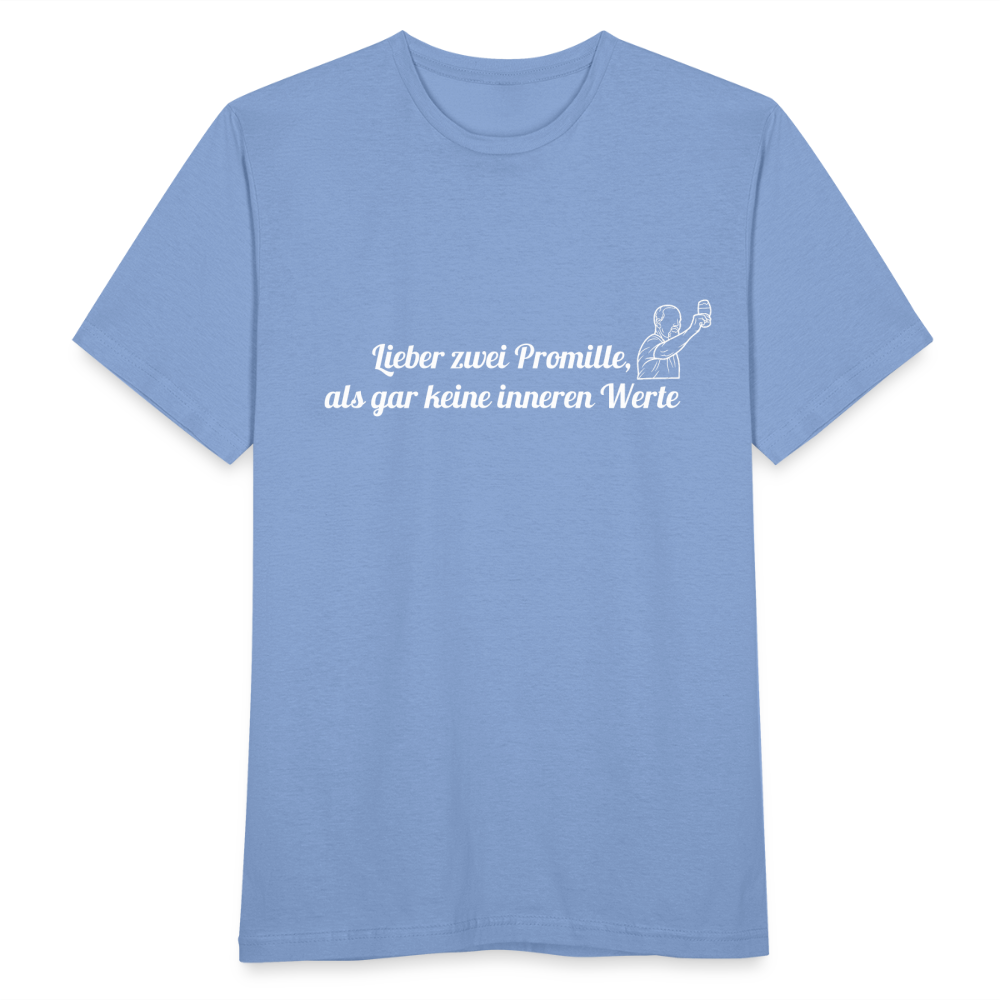 LIEBER ZWEI PROMILLE - Herren T-Shirt - carolina blue