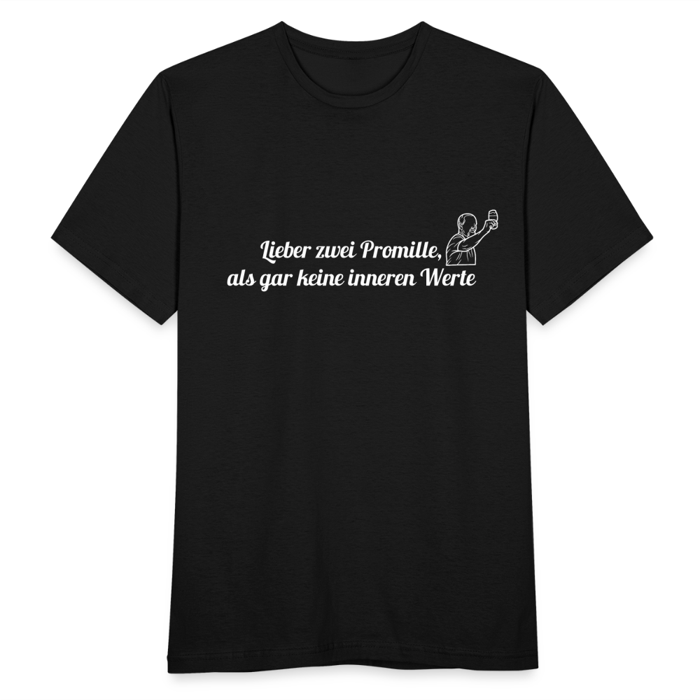 LIEBER ZWEI PROMILLE - Herren T-Shirt - Schwarz