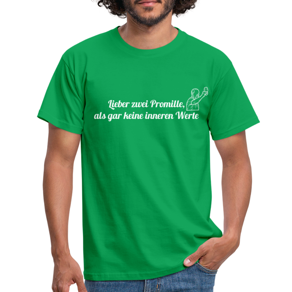 LIEBER ZWEI PROMILLE - Herren T-Shirt - Kelly Green