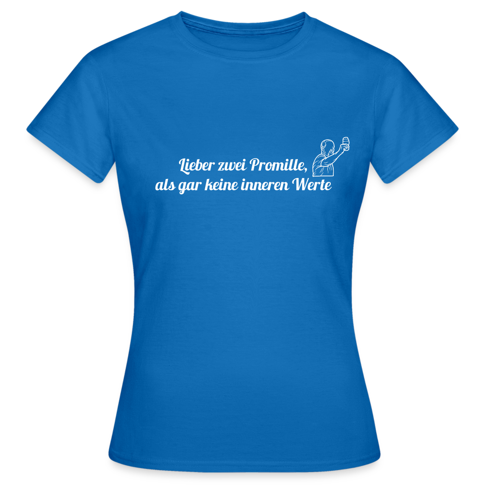 LIEBER ZWEI PROMILLE - Damen T-Shirt - Royalblau