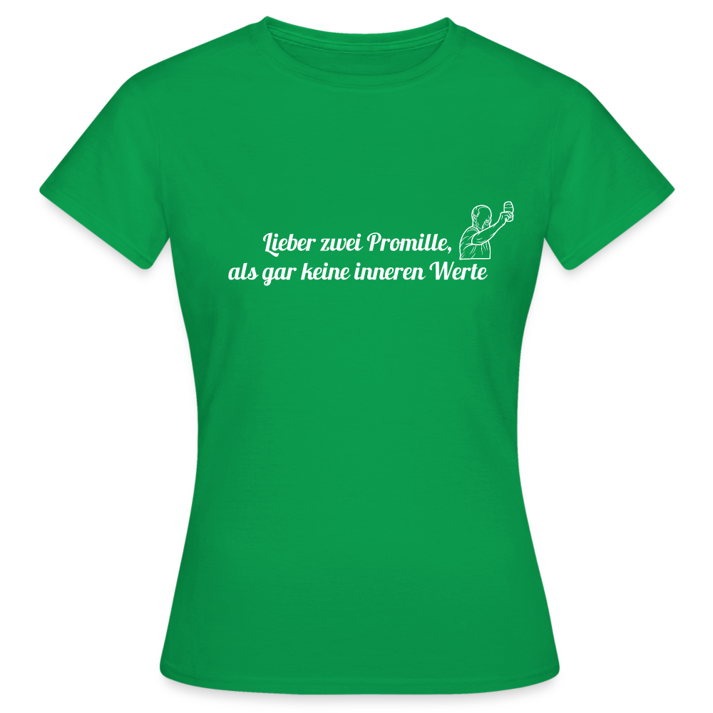 LIEBER ZWEI PROMILLE - Damen T-Shirt - Kelly Green