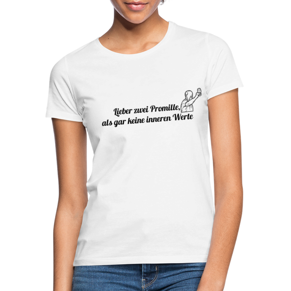 LIEBER ZWEI PROMILLE - Damen T-Shirt - weiß