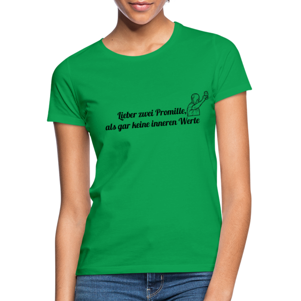 LIEBER ZWEI PROMILLE - Damen T-Shirt - Kelly Green