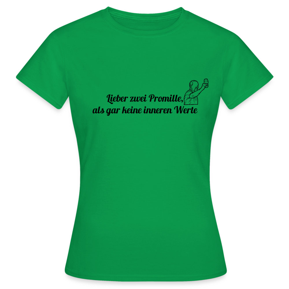 LIEBER ZWEI PROMILLE - Damen T-Shirt - Kelly Green