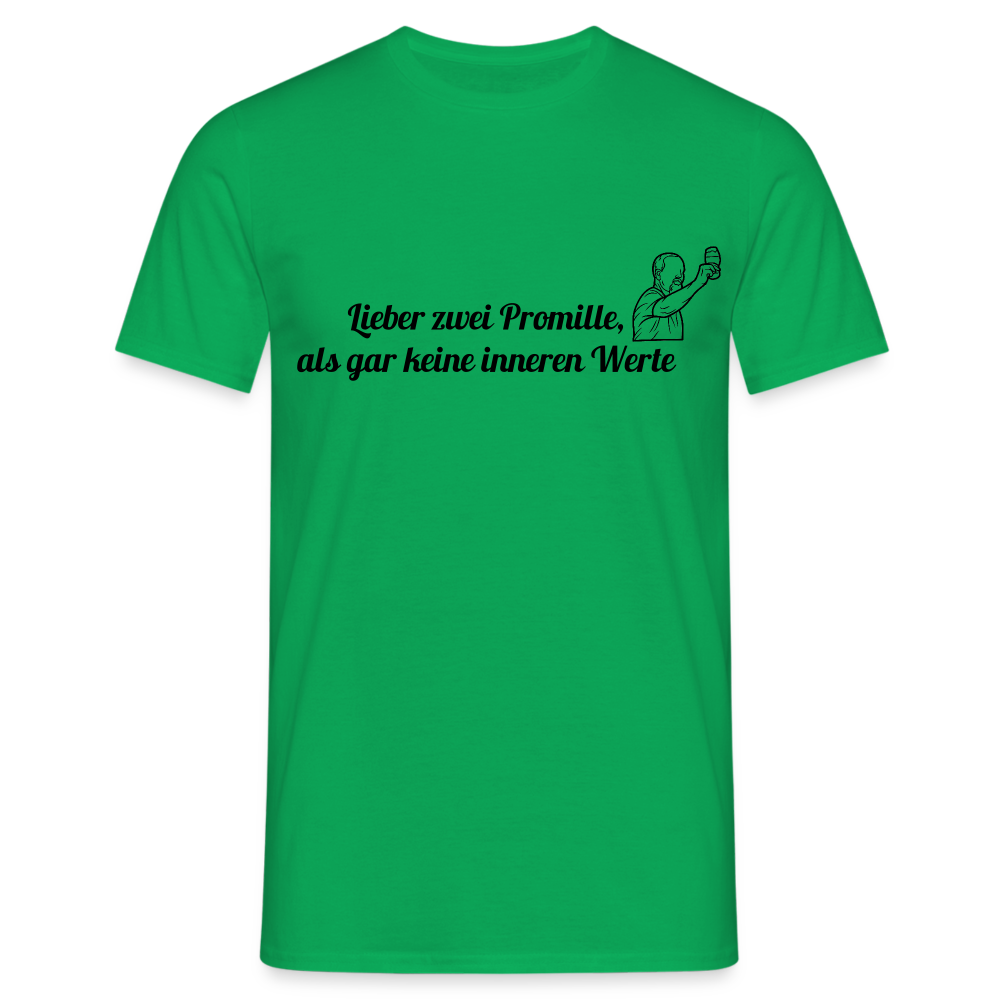 LIEBER ZWEI PROMILLE - Herren T-Shirt - Kelly Green