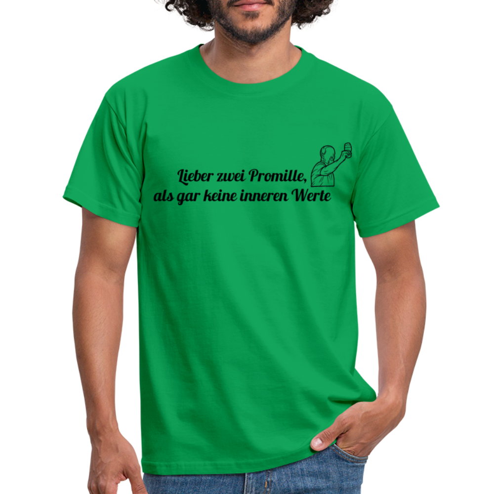 LIEBER ZWEI PROMILLE - Herren T-Shirt - Kelly Green