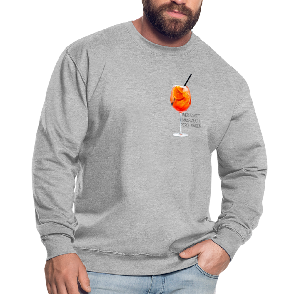 WER A SAGT - Unisex Pullover - Weißgrau meliert