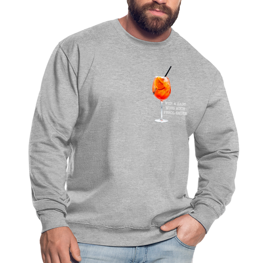 WER A SAGT - Unisex Pullover - Weißgrau meliert