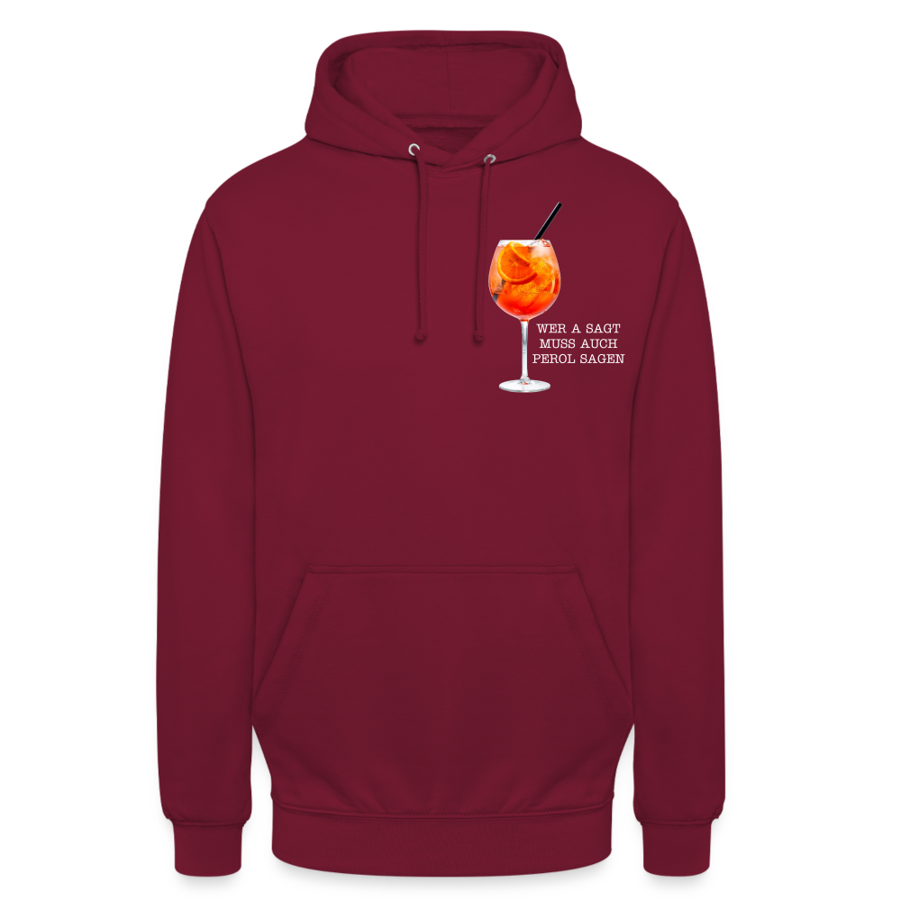 WER A SAGT - Unisex Hoodie - Bordeaux