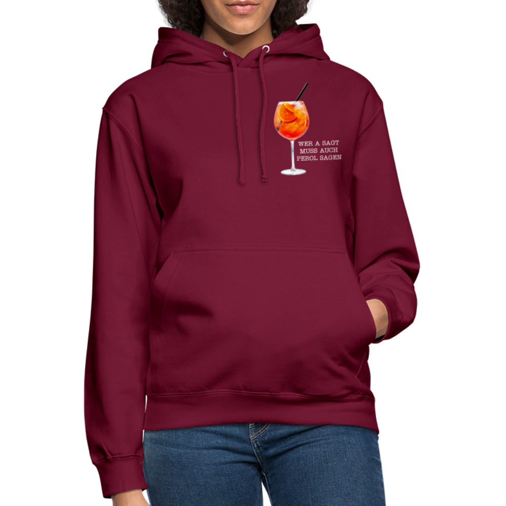 WER A SAGT - Unisex Hoodie - Bordeaux