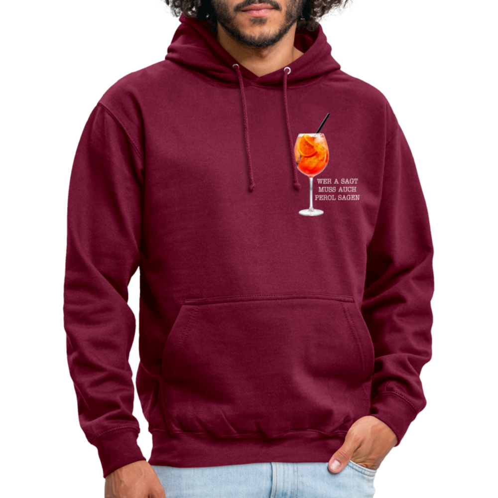 WER A SAGT - Unisex Hoodie - Bordeaux