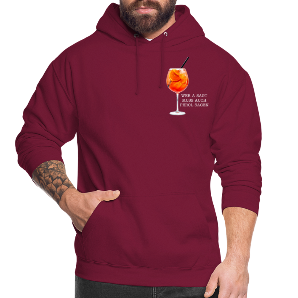 WER A SAGT - Unisex Hoodie - Bordeaux