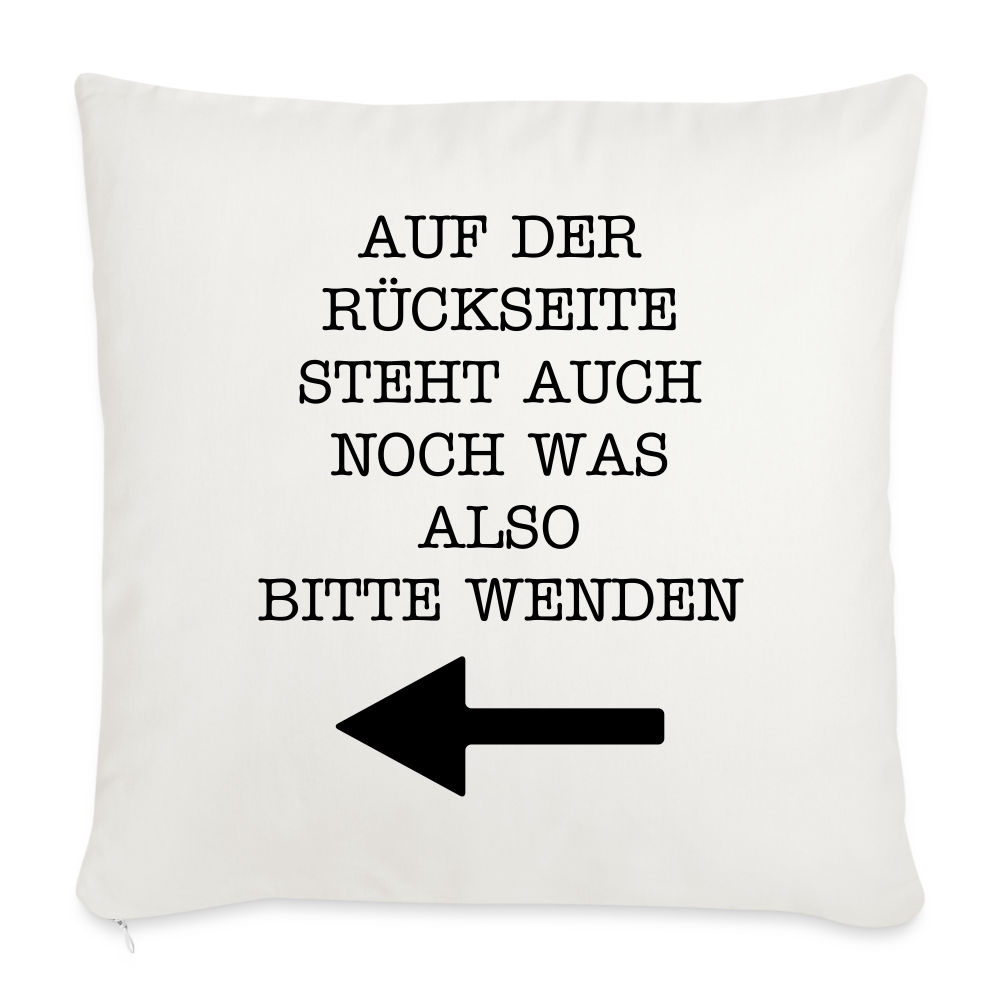 AUF DER RÜCKSEITE - Sofakissen mit Füllung 44 x 44 cm - Naturweiß