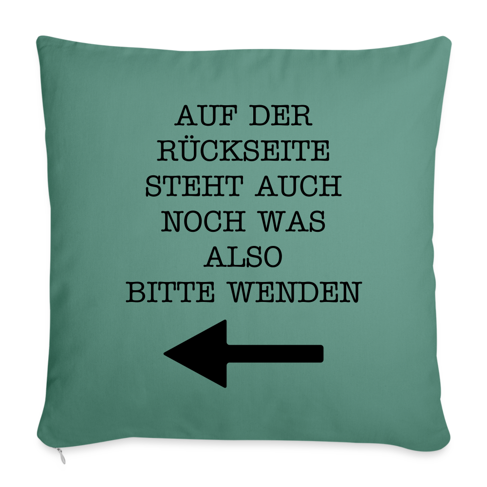 AUF DER RÜCKSEITE - Sofakissen mit Füllung 44 x 44 cm - Tanngrün