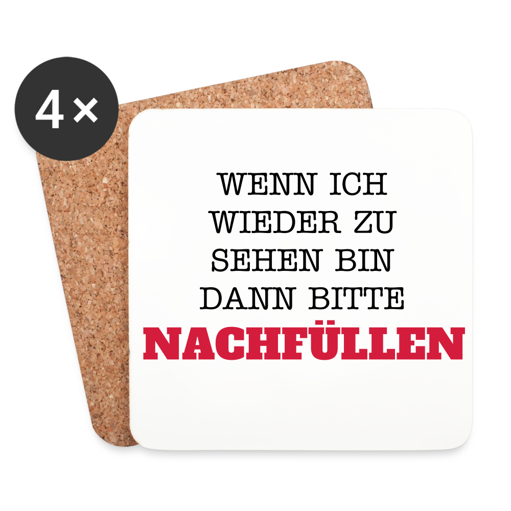 NACHFÜLLEN - Untersetzer (4er-Set) - weiß