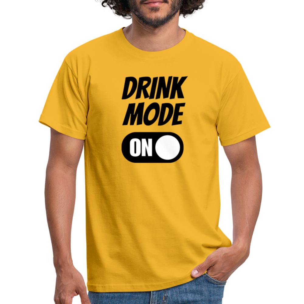 DRINK MODE ON - Herren T-Shirt - Gelb