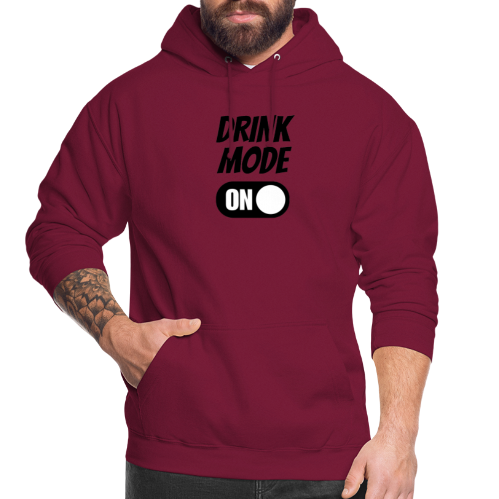 DRINK MODE ON - Unisex Hoodie - Bordeaux