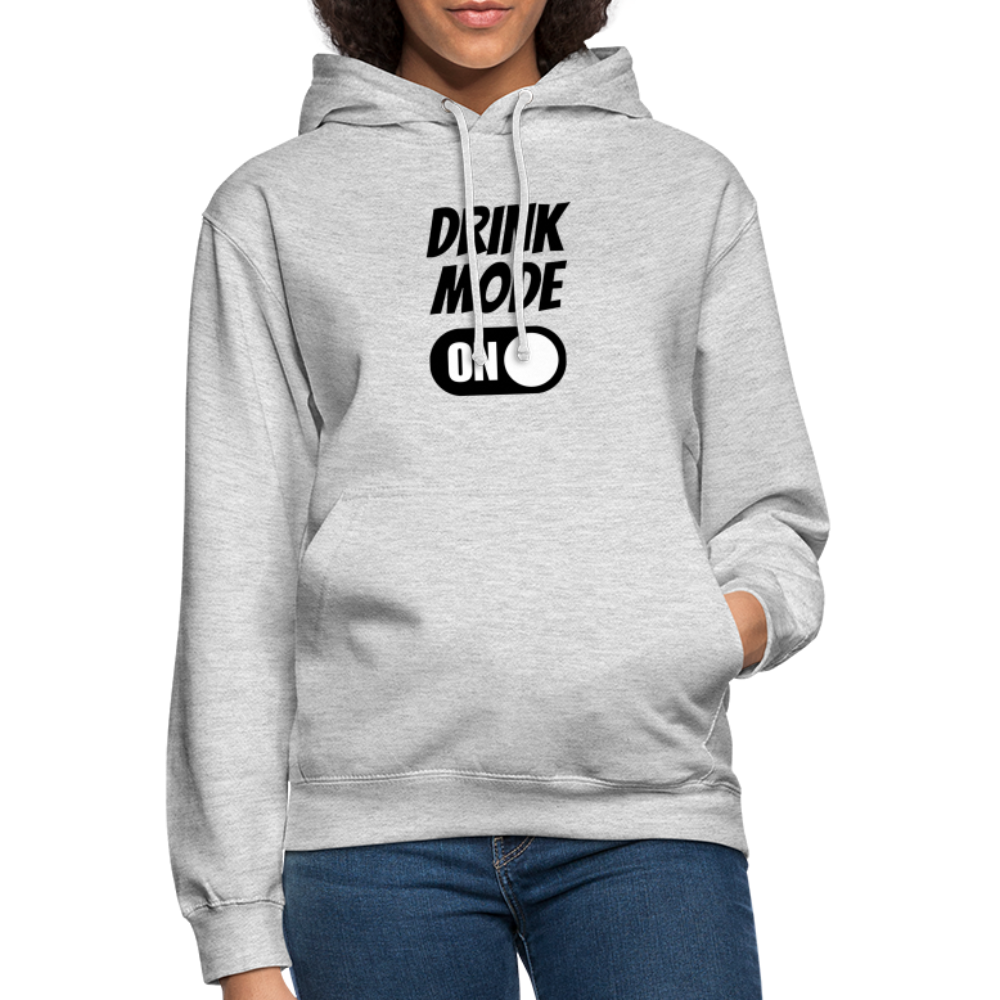 DRINK MODE ON - Unisex Hoodie - Hellgrau meliert