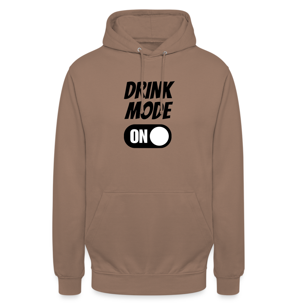 DRINK MODE ON - Unisex Hoodie - Mokka