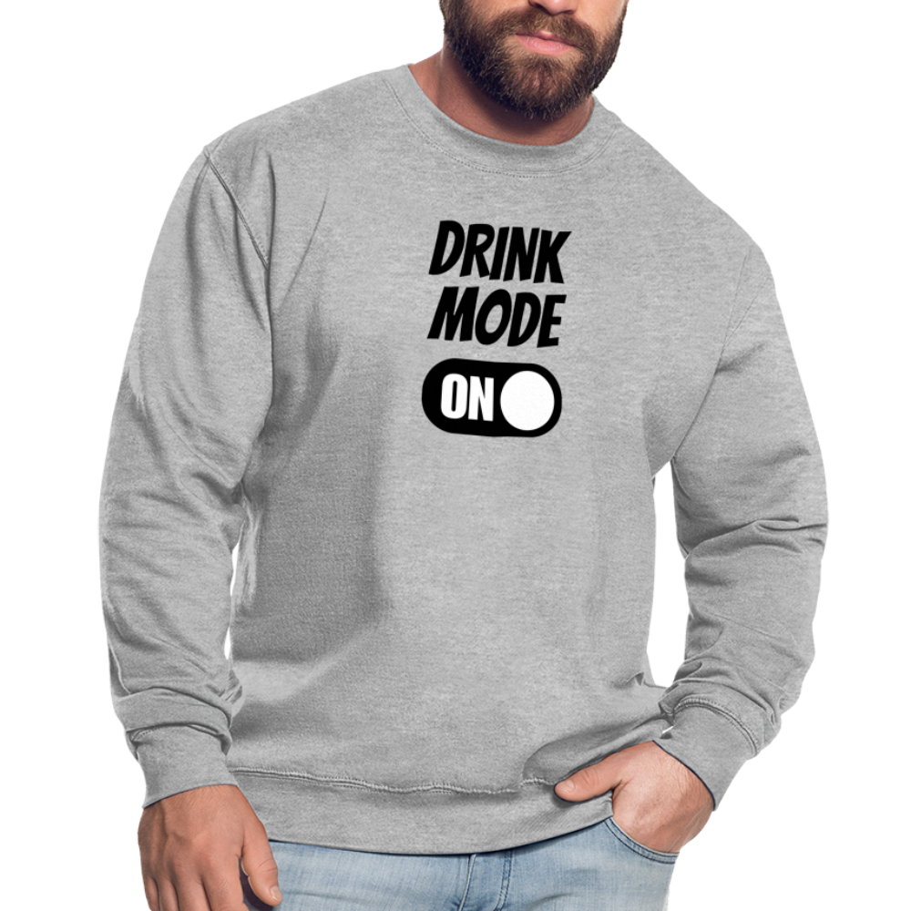 DRINK MODE ON - Unisex Pullover - Weißgrau meliert