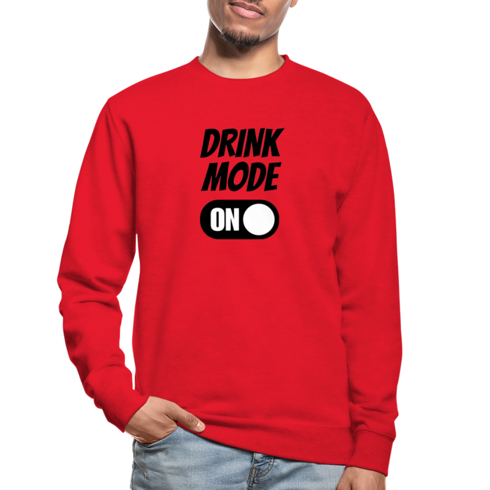 DRINK MODE ON - Unisex Pullover - Rot