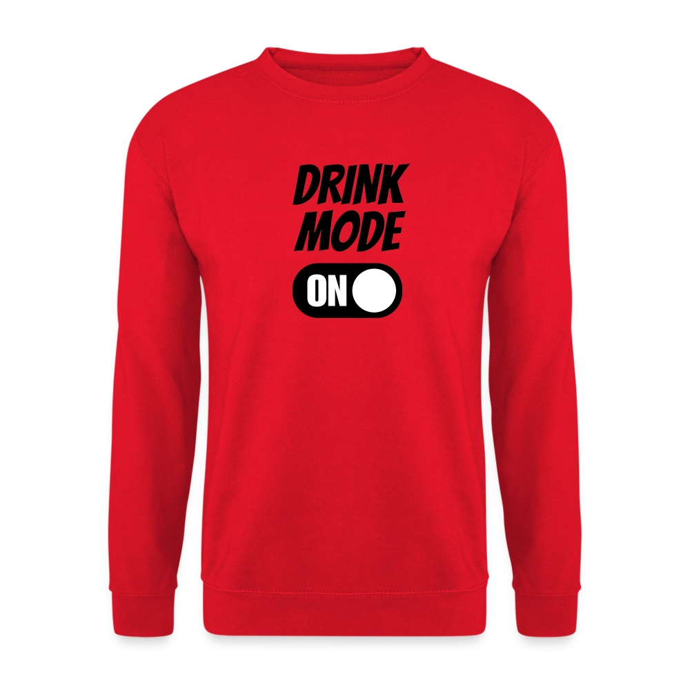 DRINK MODE ON - Unisex Pullover - Rot