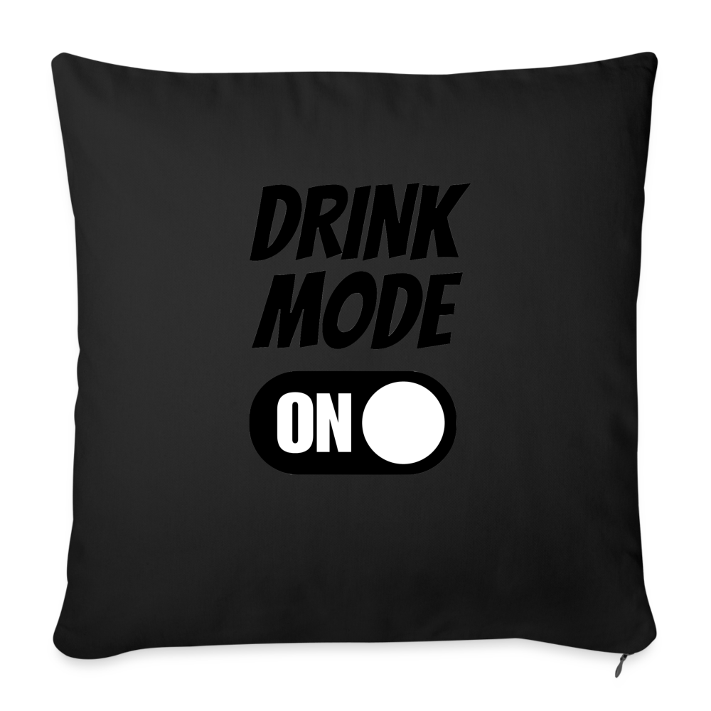 DRINK MODE ON - Sofakissen mit Füllung 44 x 44 cm - Schwarz